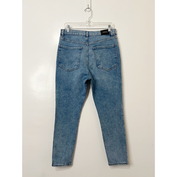 Express High Waist Distressed Skinny Jeans Size 12 - Picture 4 of 8